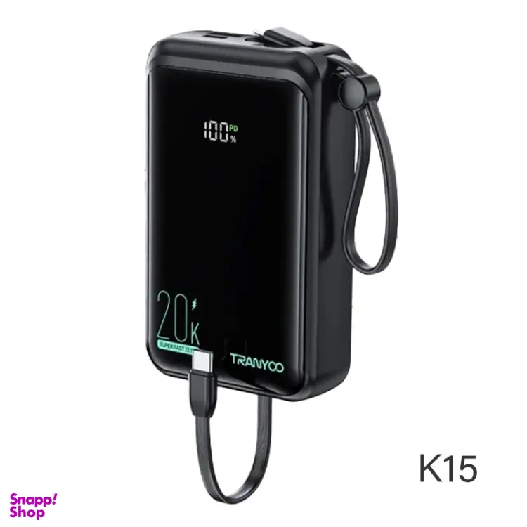 پاوربانک ترانیو مدل K15 ظرفیت 20000 میلی‌ آمپر ساعت