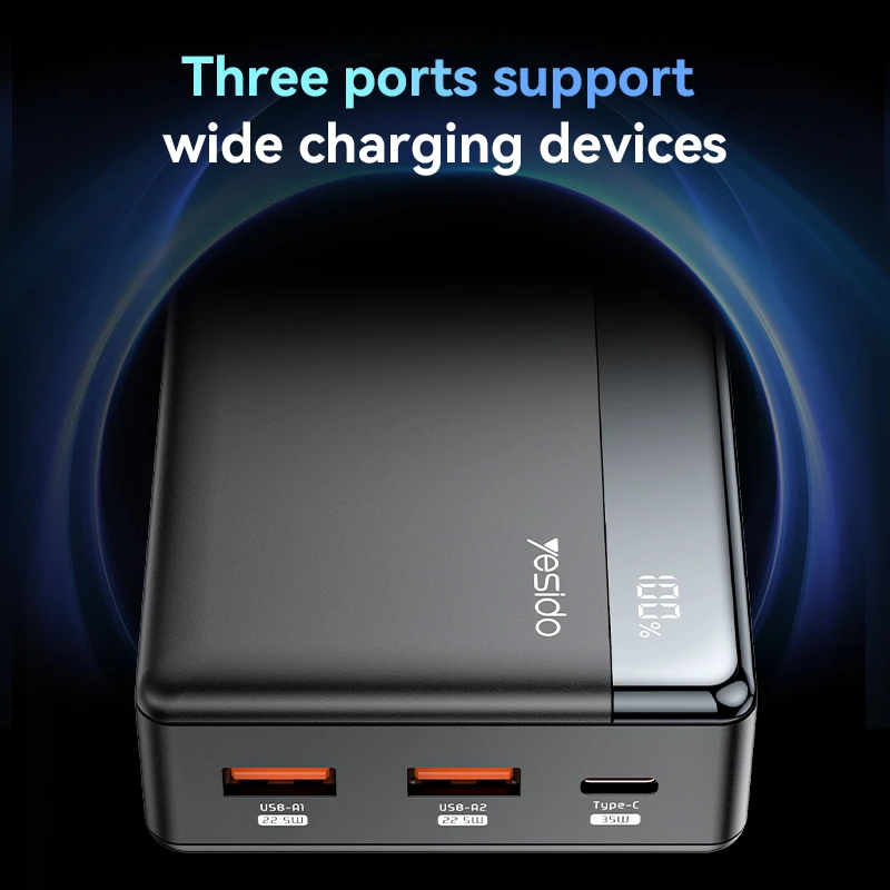 پاوربانک یسیدو مدل YP51 ظرفیت 20000 میلی آمپر ساعت